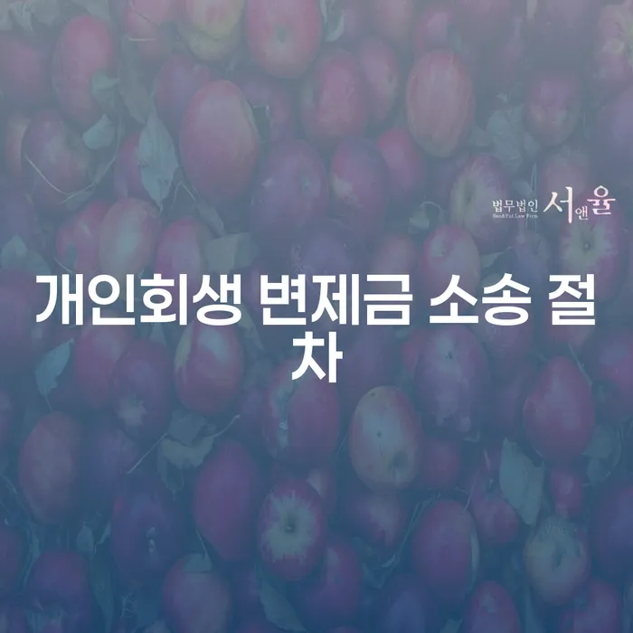 개인회생 변제금 소송 절차를 어떻게 준비해야 할까요?