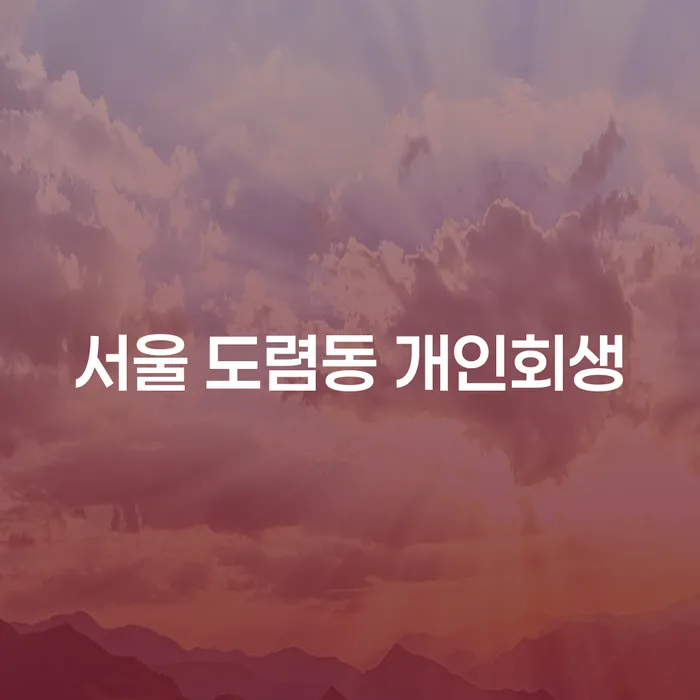 서울 도렴동 개인회생, 어떻게 준비해야 할까요?
